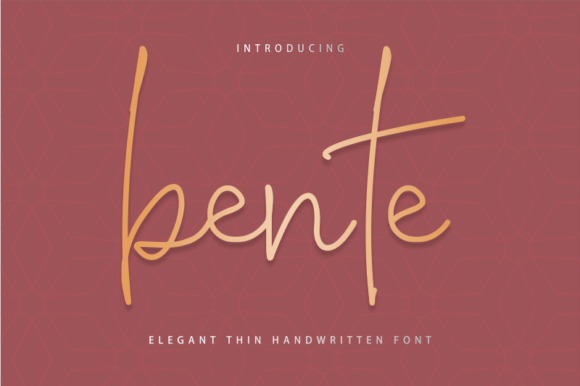 Bente Font: Testing a Bold Script for Modern Branding