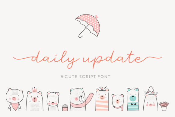 Daily Update Font: Charming Script for Business Branding