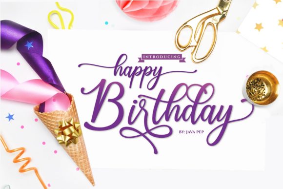Happy Birthday Font: Bold Script for Crafters