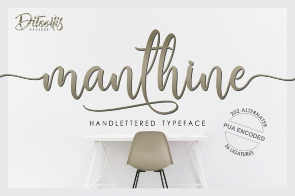 Manthine Font: Elegant Script for Editorial Design