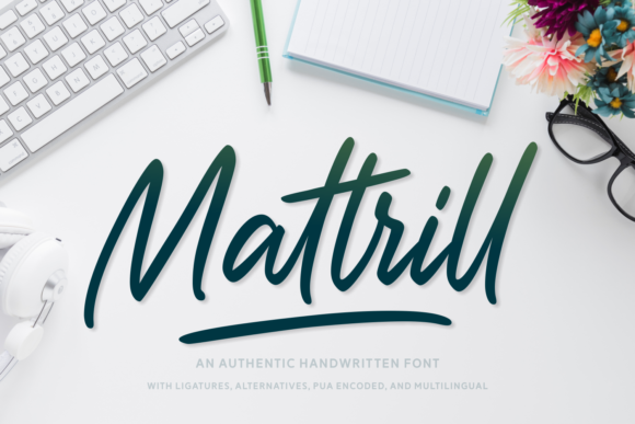 Mattrill Font: A Fun Script Typeface for Crafters