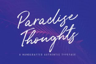 Paradise Thoughts Font Review: A Bold Script for Branding
