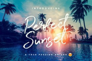 Perfect Sunset Font for Summer Editorial Design