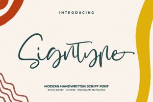 Signtype Font: Organic Script for Editorial Design